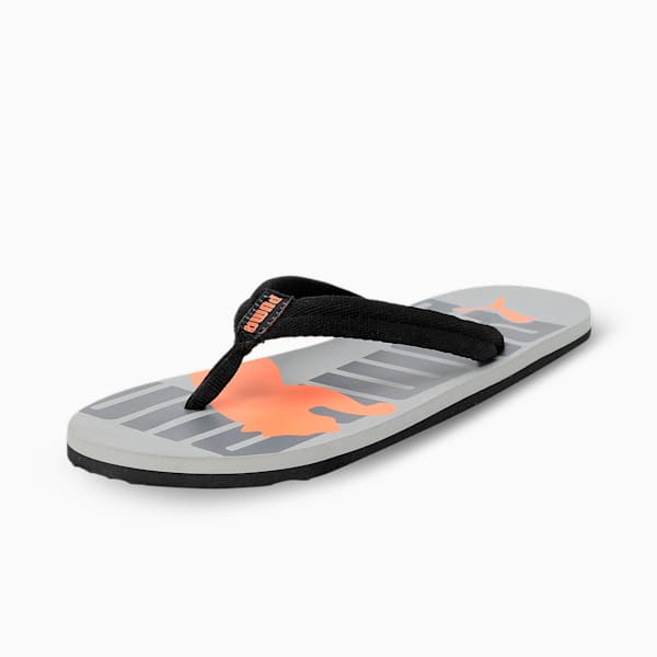 Logo Men's Flip-Flops, Limestone-QUIET SHADE-PUMA Black, extralarge-IND