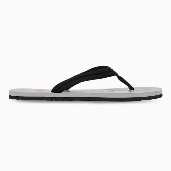 PUMA Logo Men's Flip-Flops, Limestone-QUIET SHADE-PUMA Black, extralarge-IND