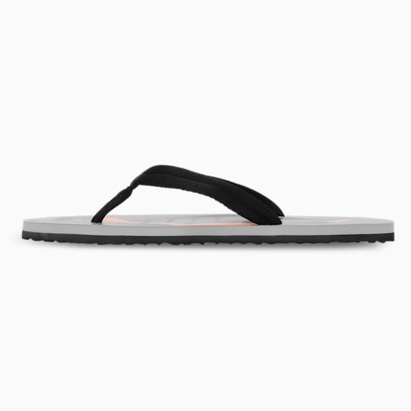 PUMA Logo Men's Flip-Flops, Limestone-QUIET SHADE-PUMA Black, extralarge-IND