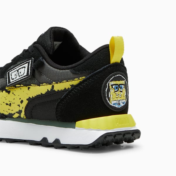 PUMA x SPONGEBOB SQUAREPANTS Rider FV Kid's Sneakers, Shadow Gray-Lemon Meringue, extralarge-IND