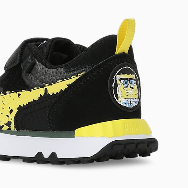 PUMA x SPONGEBOB SQUAREPANTS Rider FV Kid's Sneakers, Shadow Gray-Lemon Meringue, extralarge-IND