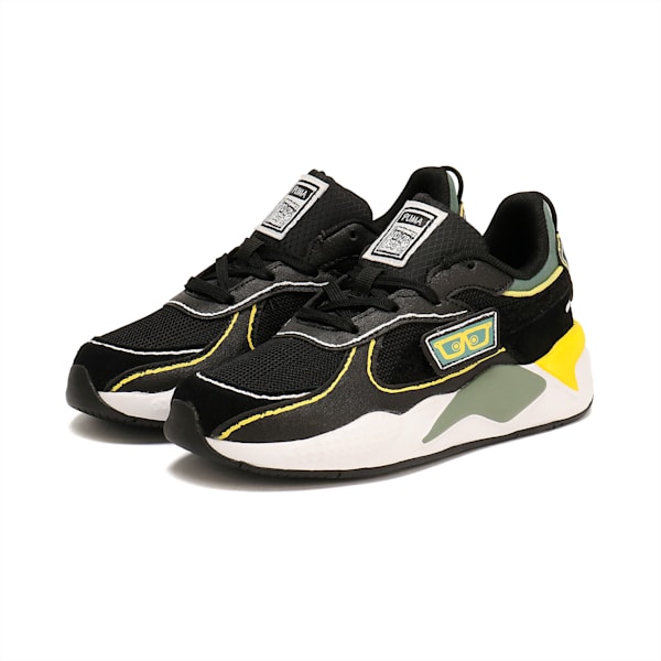 キッズ PUMA x スポンジ・ボブ RS-X スニーカー 17-21cm, PUMA Black-Lemon Meringue, extralarge-JPN