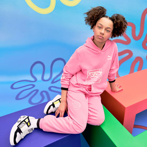 Tenis para adolescentes Slipstream PUMA x SPONGEBOB SQUAREPANTS, PUMA White-PUMA Black, extralarge
