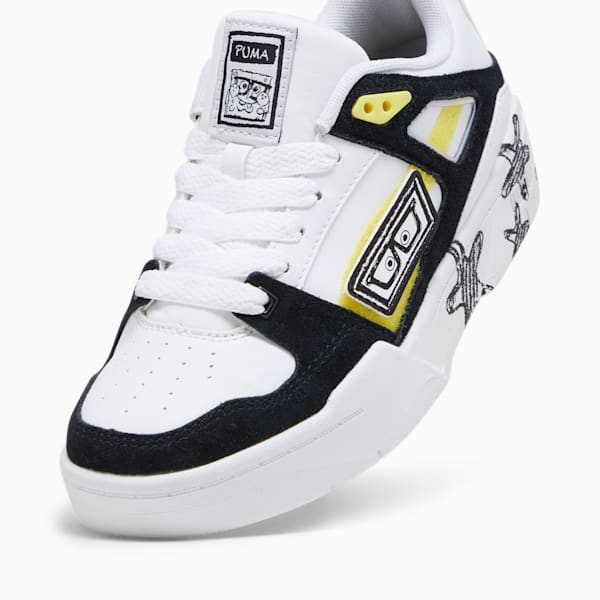 PUMA x SPONGEBOB SQUAREPANTS Slipstream Youth Sneakers, PUMA White-PUMA Black, extralarge-IND