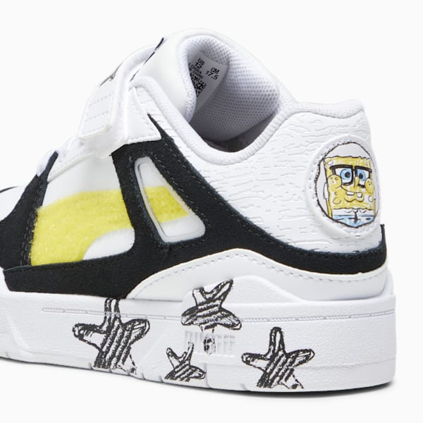 PUMA x SPONGEBOB SQUAREPANTS Slipstream Little Kids' Sneakers, PUMA White-PUMA Black, extralarge