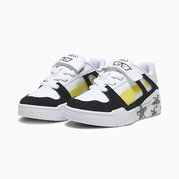 Tenis deportivos para niños Slipstream PUMA x SPONGEBOB SQUAREPANTS, PUMA White-PUMA Black, extralarge