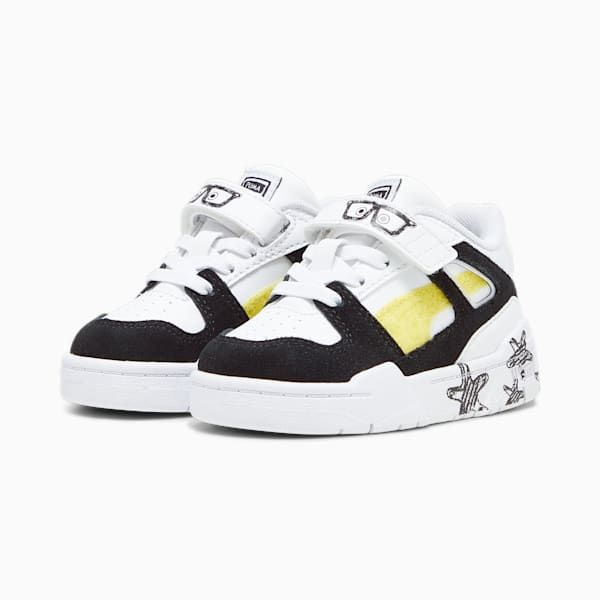 Tenis Bebés Slipstream PUMA x BOB ESPONJA, PUMA White-PUMA Black, extralarge
