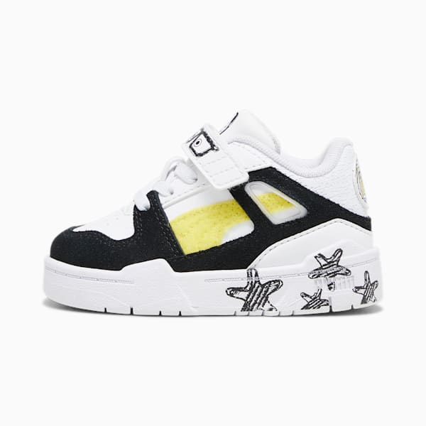 Tenis Bebés Slipstream PUMA x BOB ESPONJA, PUMA White-PUMA Black, extralarge