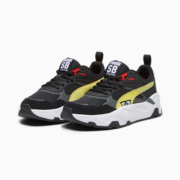 キッズ PUMA x スポンジ・ボブ トリニティ スニーカー 22-25cm, PUMA Black-Celandine-Shadow Gray, extralarge-JPN