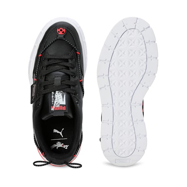 PUMA x MIRACULOUS Mayze Stack Youth Sneakers, PUMA Black-PUMA Red, extralarge-IND