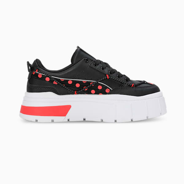 PUMA x MIRACULOUS Mayze Stack Youth Sneakers, PUMA Black-PUMA Red, extralarge-IND