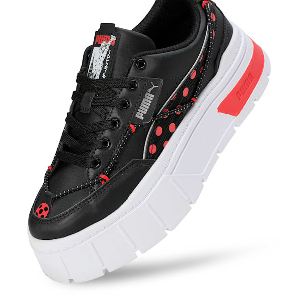 PUMA x MIRACULOUS Mayze Stack Youth Sneakers, PUMA Black-PUMA Red, extralarge-IND