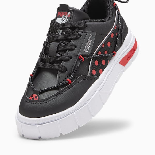 キッズ ガールズ PUMA x ミラキュラス メイズ スタック スニーカー 17-21cm, PUMA Black-PUMA Red, extralarge-JPN