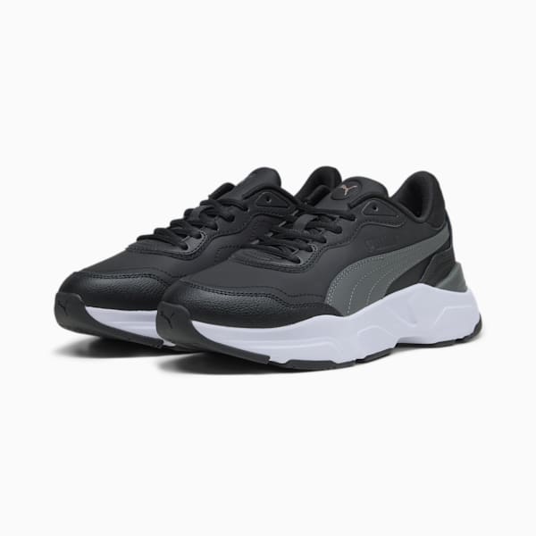 Cassia Rose Women's Sneakers, PUMA Black-Shadow Gray-Rose Gold, extralarge-IND