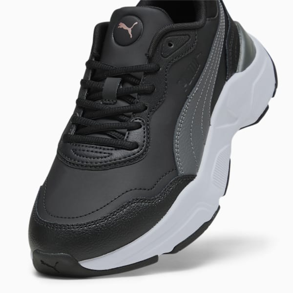 Cassia Rose Women's Sneakers, PUMA Black-Shadow Gray-Rose Gold, extralarge-IND