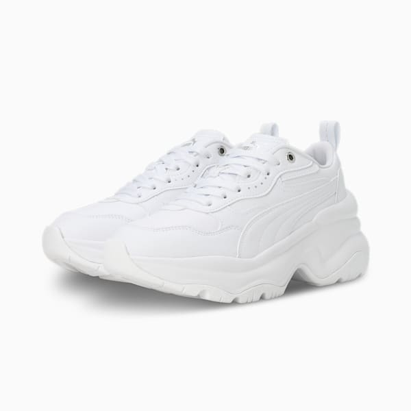 Cilia Wedge Women's Sneakers, PUMA White-PUMA White-PUMA Silver, extralarge-IND