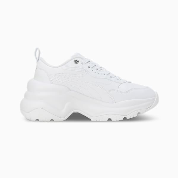 Cilia Wedge Women's Sneakers, PUMA White-PUMA White-PUMA Silver, extralarge-IND