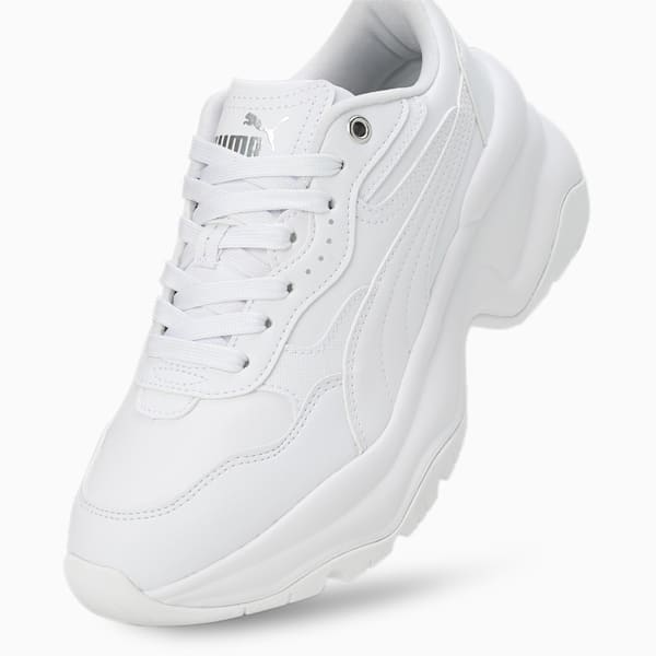 Cilia Wedge Women's Sneakers, PUMA White-PUMA White-PUMA Silver, extralarge-IND