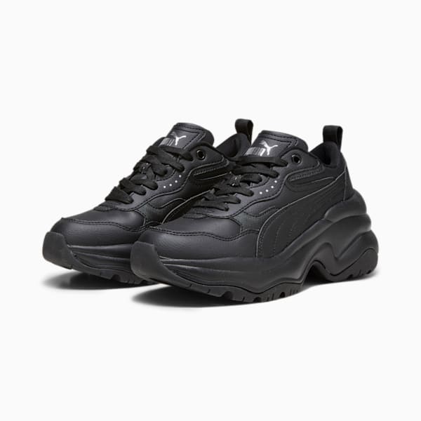 ウィメンズ シリア ウェッジ スニーカー, PUMA Black-PUMA Black-PUMA Silver, extralarge-JPN