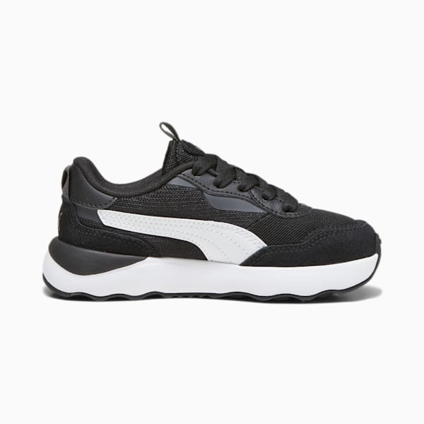 キッズ ガールズ プーマ ランテームド プラットフォーム スニーカー 17-21cm, PUMA Black-PUMA White-Shadow Gray-Rose Gold, extralarge-JPN