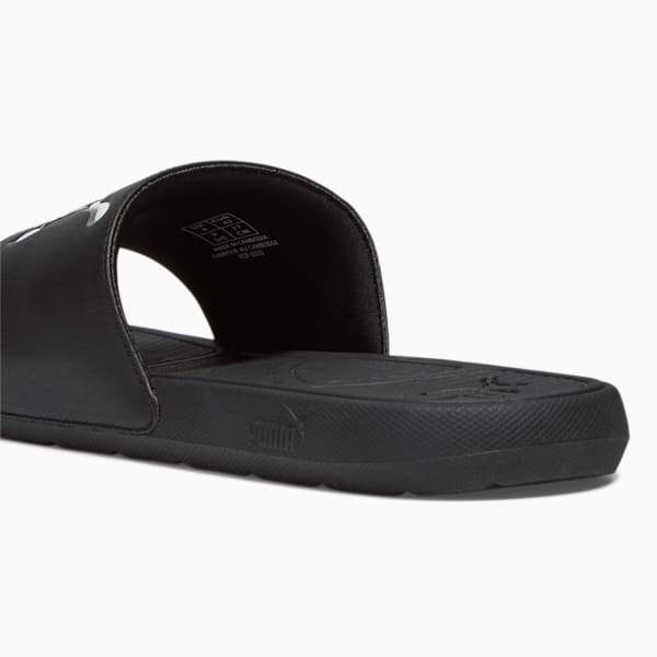 Cool Cat 2.0 Leap Slides, PUMA Black-PUMA White-Shadow Gray, extralarge