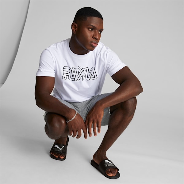 Cool Cat 2.0 Leap Slides, PUMA Black-PUMA White-Shadow Gray, extralarge