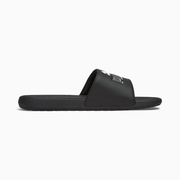 Cool Cat 2.0 Leap Slides, PUMA Black-PUMA White-Shadow Gray, extralarge
