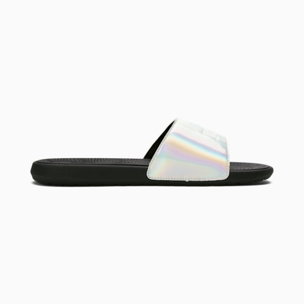 Silver puma slides shop