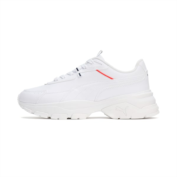 ウィメンズ カシーア ヴィア スニーカー, PUMA White-PUMA White-PUMA Red