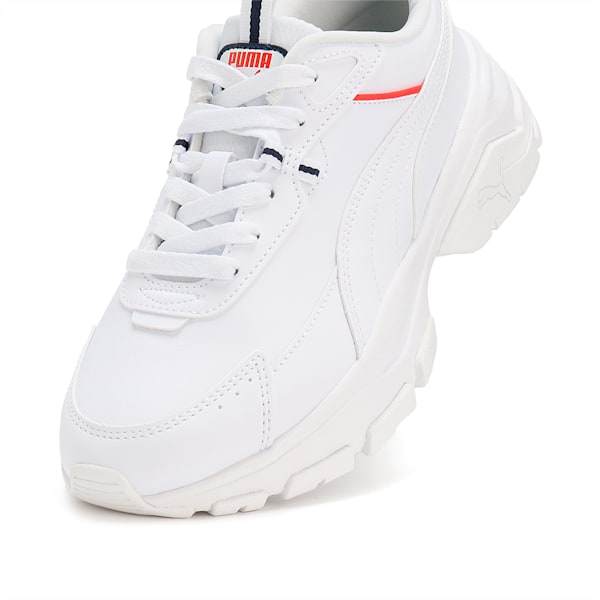 ウィメンズ カシーア ヴィア スニーカー, PUMA White-PUMA White-PUMA Red