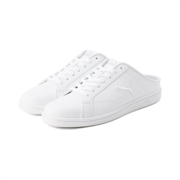 ユニセックス スマッシュ キャット SL ミュール スニーカー, PUMA White-Feather Gray, extralarge-JPN
