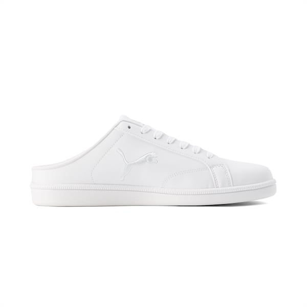 ユニセックス スマッシュ キャット SL ミュール スニーカー, PUMA White-Feather Gray, extralarge-JPN
