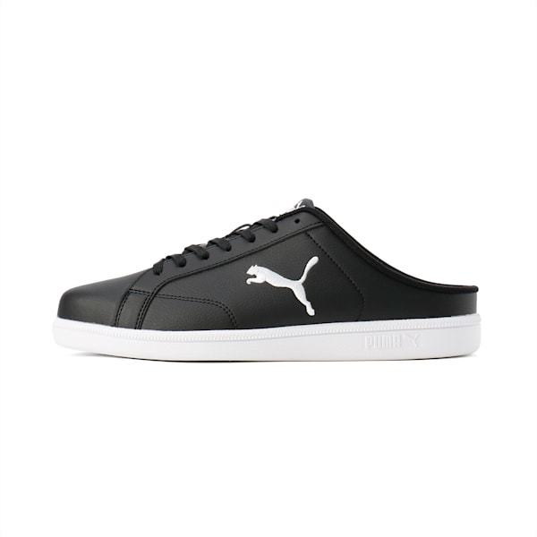 プーマ スマッシュ キャット SL ミュール スニーカー, PUMA Black-PUMA White, extralarge-JPN