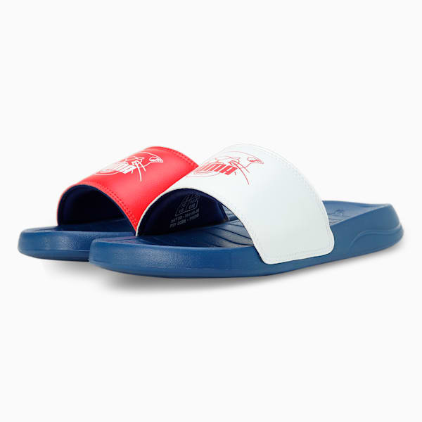 Popcat 20 V1 Youth Slides, Clyde Royal-For All Time Red-PUMA White, extralarge-IND