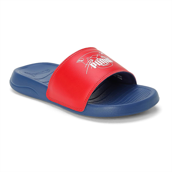 Popcat 20 V1 Youth Slides, Clyde Royal-For All Time Red-PUMA White, extralarge-IND