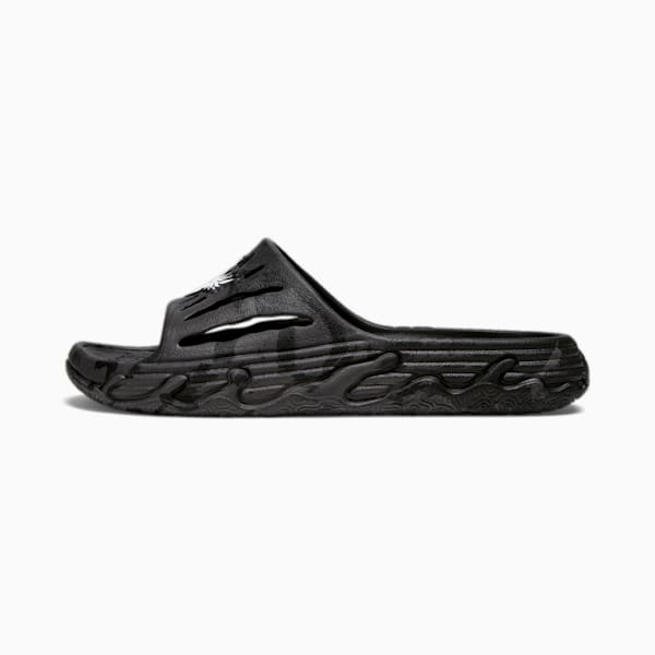 MB.03 Basketball Unisex Slides, PUMA Black-Feather Gray-Dark Coal, extralarge-AUS