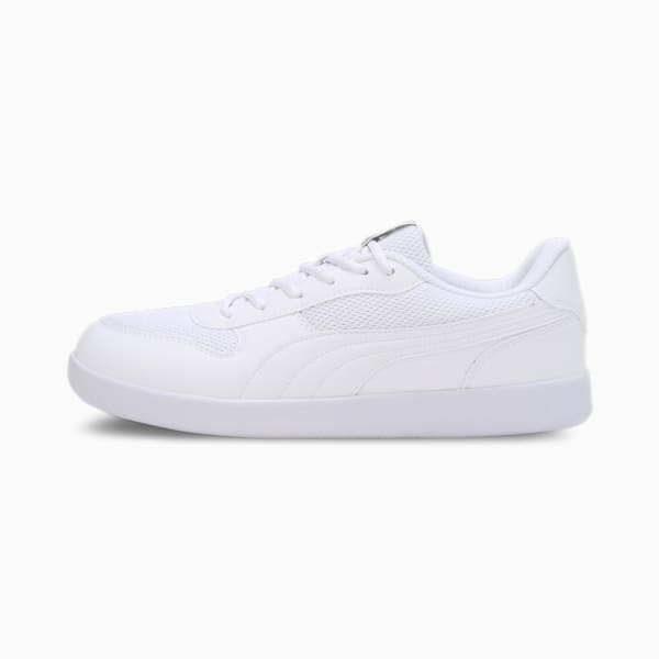 PUMA Punch Unisex Sneakers, Puma White-Puma White, extralarge-IND