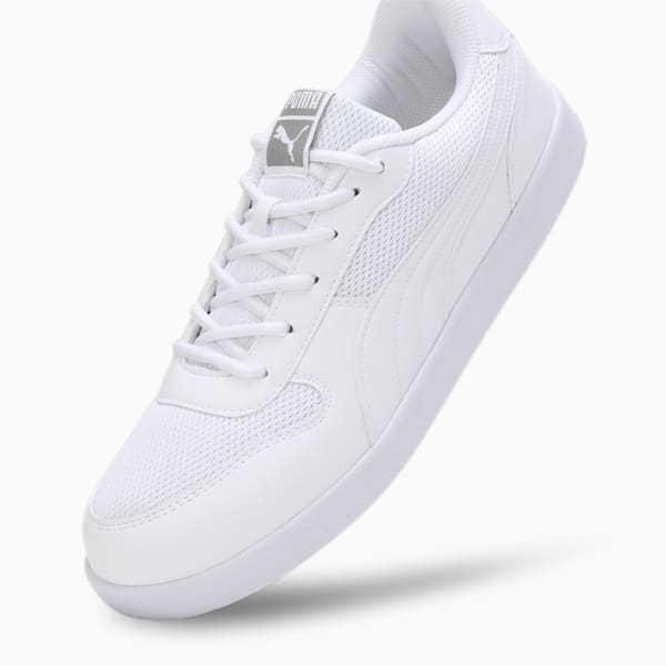 PUMA Punch Unisex Sneakers, Puma White-Puma White, extralarge-IND