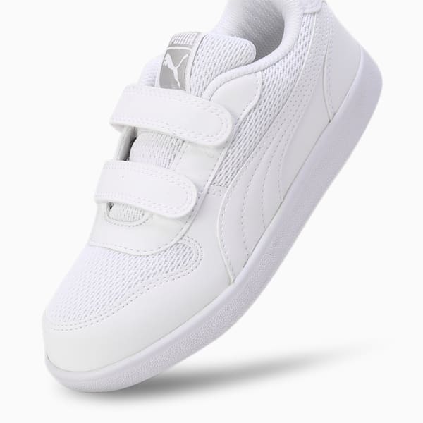 PUMA Punch Youth Sneakers, Puma White-Puma White, extralarge-IND