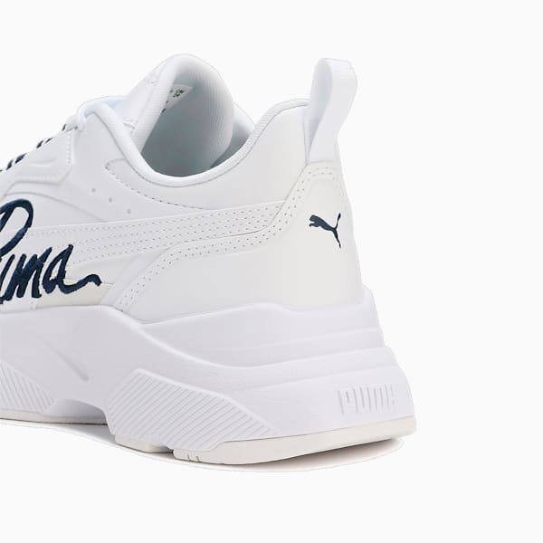 ウィメンズ カシーア SL プーマ スニーカー, PUMA White-PUMA Navy
