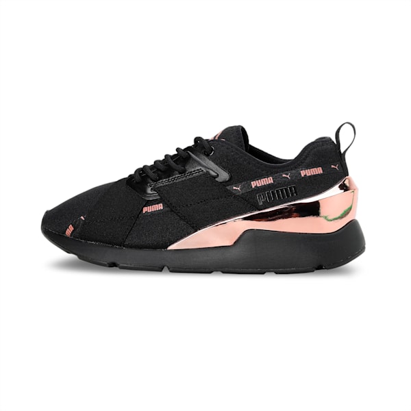 Muse X-2 Metallic V1 Women's Sneakers, PUMA Black-PUMA Black-Copper Rose, extralarge-IND