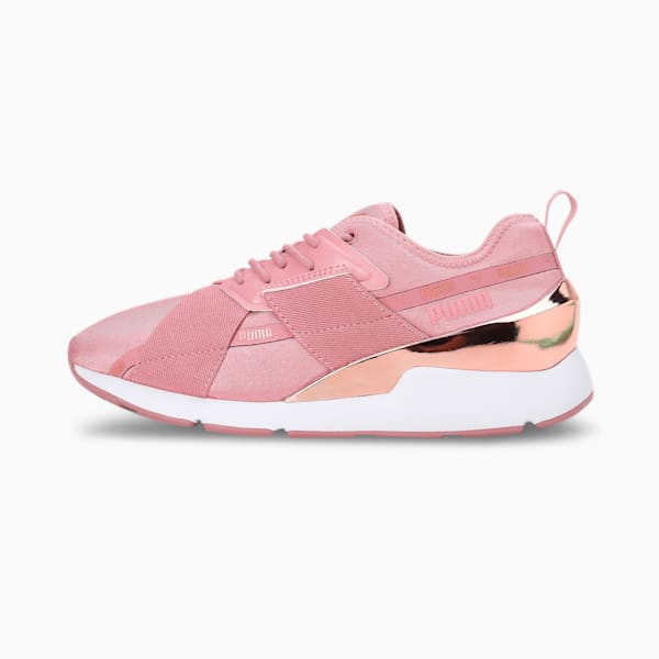 Muse X-2 Metallic V1 Women's Sneakers, Foxglove-PUMA White-Copper Rose, extralarge-IND