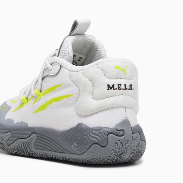 PUMA x LAMELO BALL MB.03 Chino Hills Toddlers' Basketball Shoes, Feather Gray-Lime Smash, extralarge