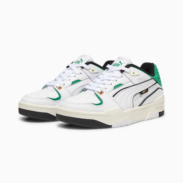 Tenis Adolescentes Slipstream Bball, PUMA White-Archive Green, extralarge