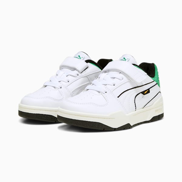Slipstream Bball Little Kids' Sneakers, PUMA White-Archive Green, extralarge