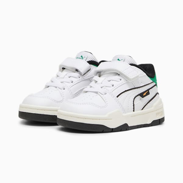 Tenis Slipstream Bball Bebés, PUMA White-Archive Green, extralarge