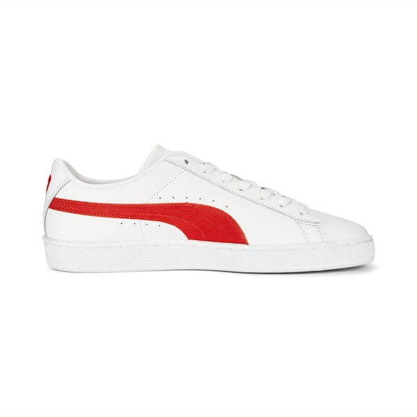 Basket Classic 75th Anniversary Edition Men's Sneakers, PUMA White-PUMA Red-PUMA Gold, extralarge-IND