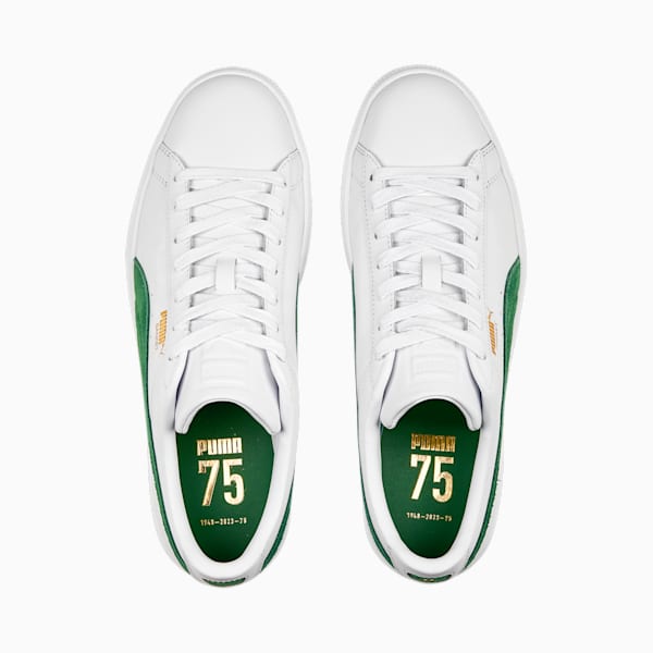 ユニセックス 75周年記念モデル バスケット クラシック スニーカー, PUMA White-Archive Green-PUMA Gold, extralarge-JPN