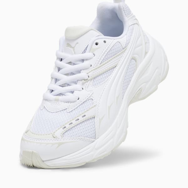 Baskets PUMA Morphic Base Enfant et Adolescent, PUMA White-Sedate Gray, extralarge