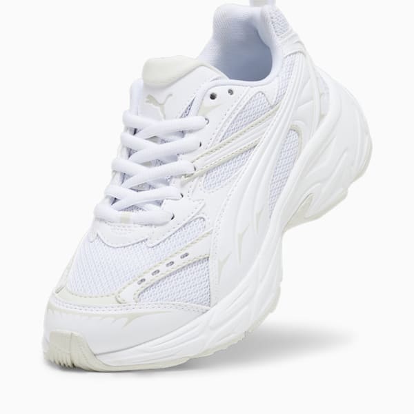 Morphic Base Big Kids' Sneakers, PUMA White-Sedate Gray, extralarge